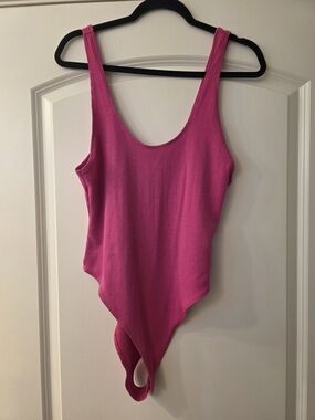 wild fable Ribbed Fushia One-Piece Bodysuit